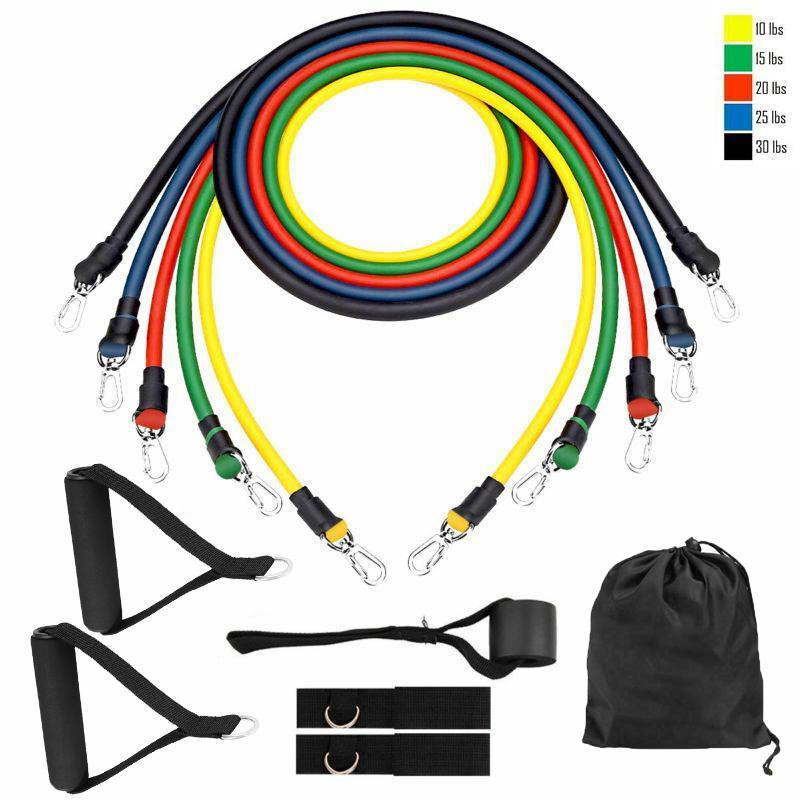 💪Pack de 5 ligas de resistencia + 6 piezas🏋‍♂